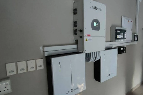 Indoor solar power system setup installed by Jalade Management for reliable backup energy in Gauteng.